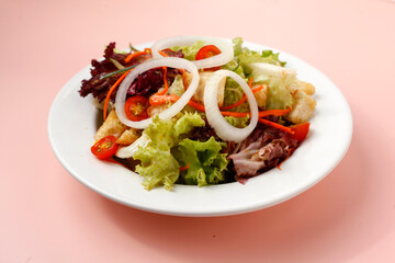 Freshly made vegetable salad