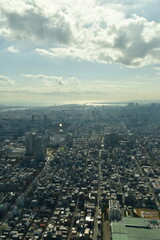 Naklejka na ściany i meble Tokyo City panorama from Sky Tree view from above