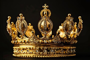 Gold Crown isolated on black background