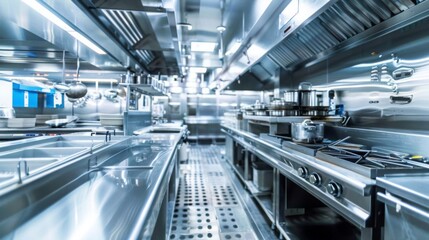 Modern Kitchen With Stainless Steel Appliances and Counters