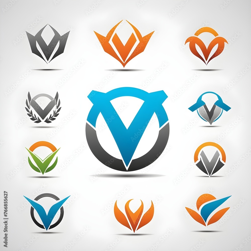Fototapete logos design for multipurpose usage on white background