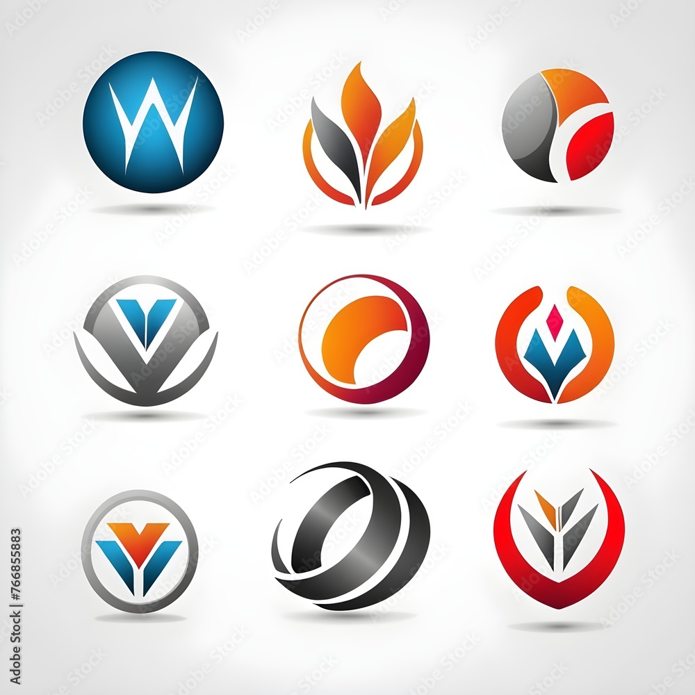 Fototapete logos design for multipurpose usage on white background