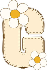 Alphabet Daisy Spring Doodle