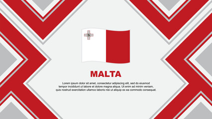 Malta Flag Abstract Background Design Template. Malta Independence Day Banner Wallpaper Vector Illustration. Malta Vector