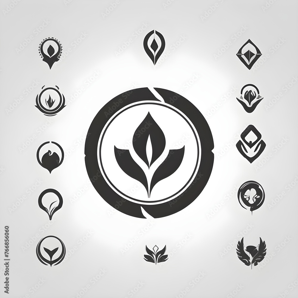 Fototapete logos design for multipurpose usage on white background