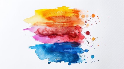 Bright liquid watercolor paints on a white background.