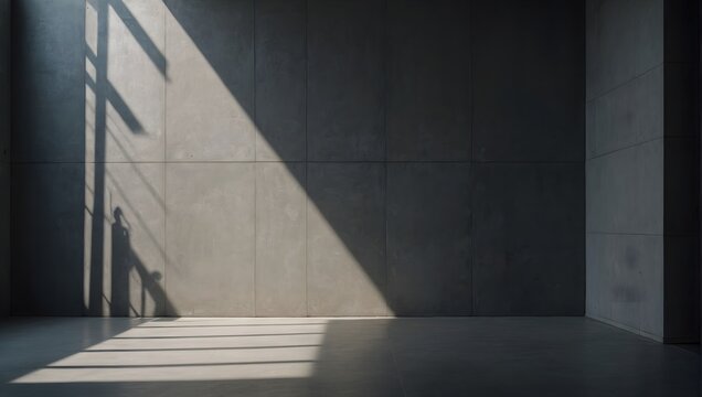 shadows on a gray blank wall	
