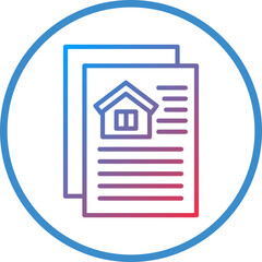 Vector Design House Documents Icon Style