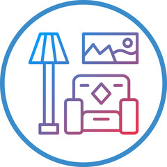 Vector Design Living Room Icon Style
