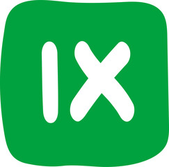 손으로 그린 숫자, 알파벳, 화살표 일러스트