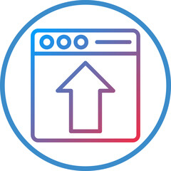 Vector Design Webpage Upload Icon Style