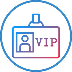 Vector Design VIP Pass Icon Style