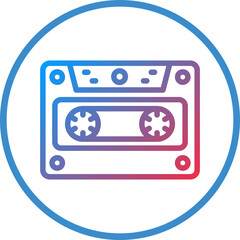 Vector Design Cassette Icon Style