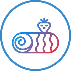 Vector Design Roll Cake Icon Style