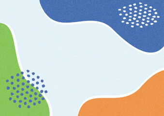 夏イメージの流体シェイプフレームノイズ背景　Summer image fluid shape frame noise background