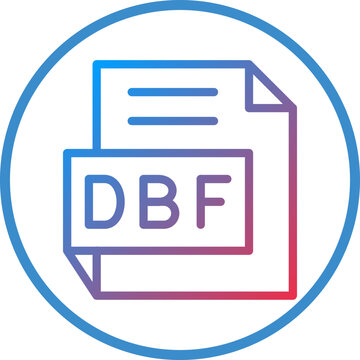 Vector Design DBF Icon Style