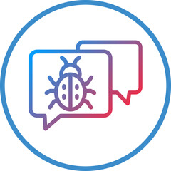 Vector Design Chat Virus Icon Style