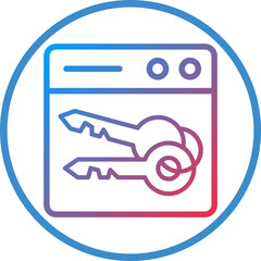 Vector Design Web Key Icon Style