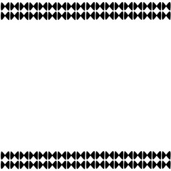 モノクロの手描きリボンのフレーム素材