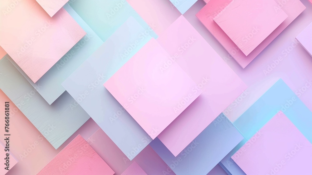 Poster geometric shapes in pastel colors on an abstract background showcasing a contemporary and creative p