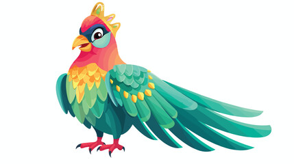 Bird  Princess Clip Art flat vector 