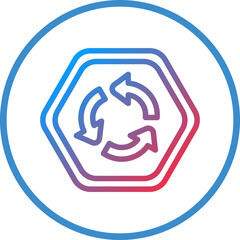 Vector Design Roundabout Icon Style
