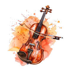 Fototapeta premium violin watercolor good quality and good design