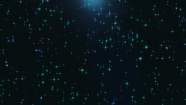 Blue and green lights galaxy animation background 
