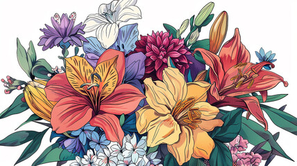 Fototapeta premium a bundle of different flowers