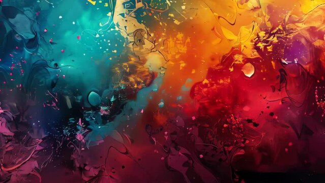 Abstract grunge background of colored spots. With different color patterns: yellow (beige); green; blue; red (orange)