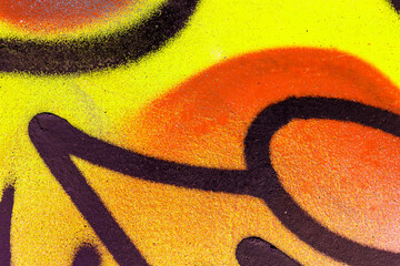 colorful background pattern of urban streen wall graffiti for concept and design. Aerosol bright...