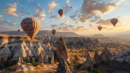 Foto auf Alu-Dibond Cappadocia in Anatolia, Turkey is known for its stunning volcanic rock formations, particularly © Emil