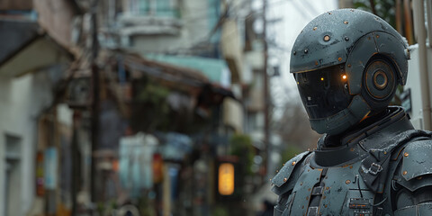 Human robot with space to write