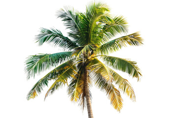 Fototapeta na wymiar Palm Tree on Transparent Background. PNG