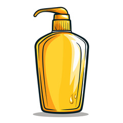 Shampoo Cartoon, Isolated on transparent background, PNG, Cartoon