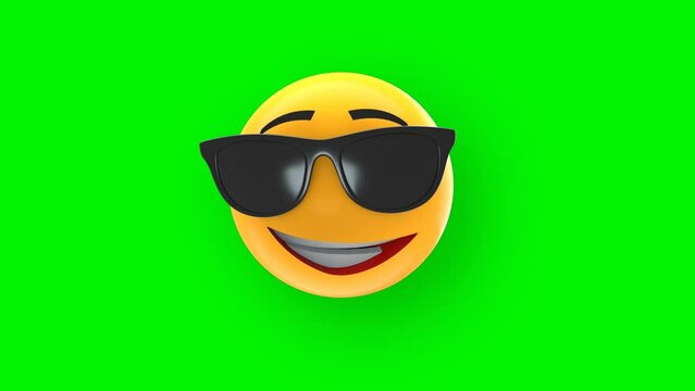 3D Emoji Animation with sunglass expression emoji Icon
