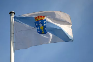 Foto op Plexiglas A Coruna Spain Galician flag © Richard