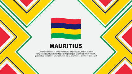 Mauritius Flag Abstract Background Design Template. Mauritius Independence Day Banner Wallpaper Vector Illustration. Mauritius Vector