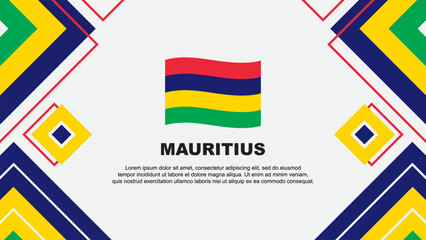 Mauritius Flag Abstract Background Design Template. Mauritius Independence Day Banner Wallpaper Vector Illustration. Mauritius Background