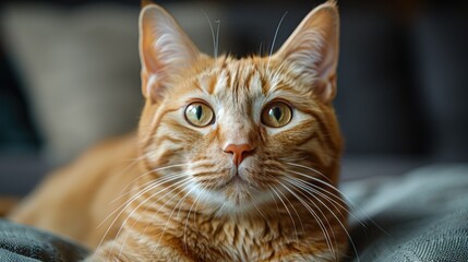 Ginger tabby cat with captivating eyes