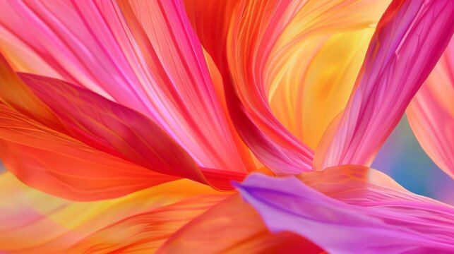 Capture abstract interpretations of flowers and petals in vibrant colors, adding a touch of whimsy and beauty to advertising campaigns. 