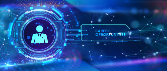 CAREER OPPORTUNITIES. Business, Technology, Internet and network concept. 3d illustration