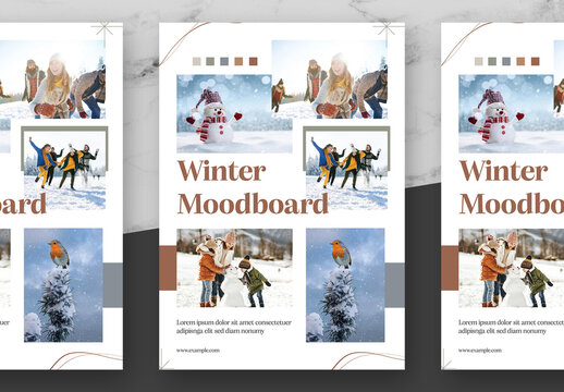 Clean Brown Winter Moodboard