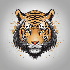 Logo illustration of a "Tiger"ver12 colorful background