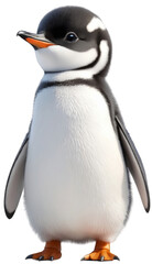 Obraz premium baby penguin isolated white background