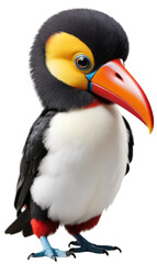 baby toucan in white background