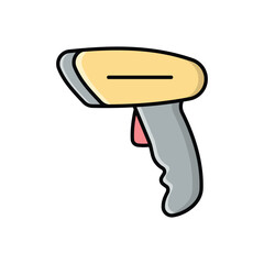 Color Line Barcode Scanner vector icon