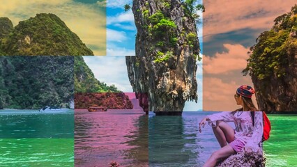 Colorful Relaxing Travel Multi Screen Slideshow Template