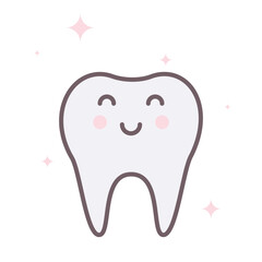 happy cartoon tooth