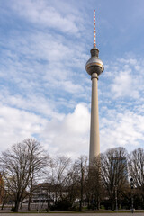 Berlin TV Tower at Alexanderplatz Station, Berlin, Germany. Berlin TV Tower Skyline Alexanderplatz.